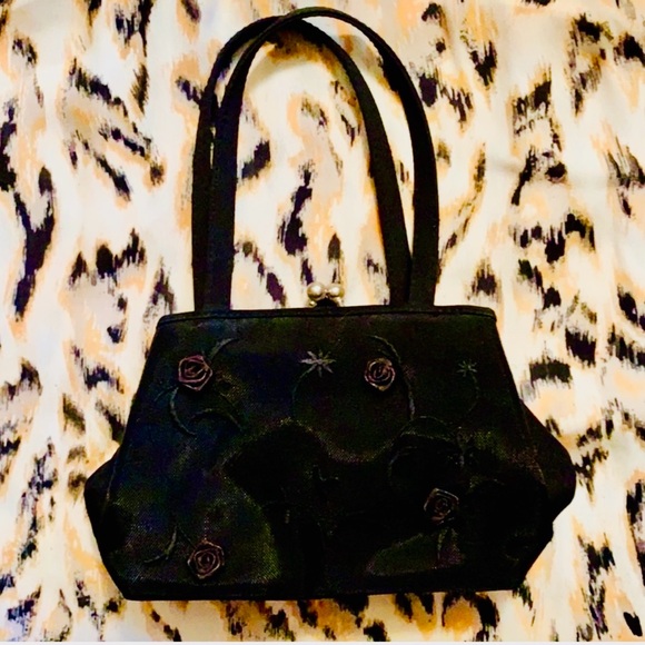 Vintage Frankie and Johnnie small black purse - Picture 1 of 3